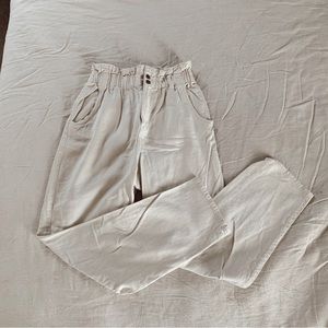 Beige ankle length pants